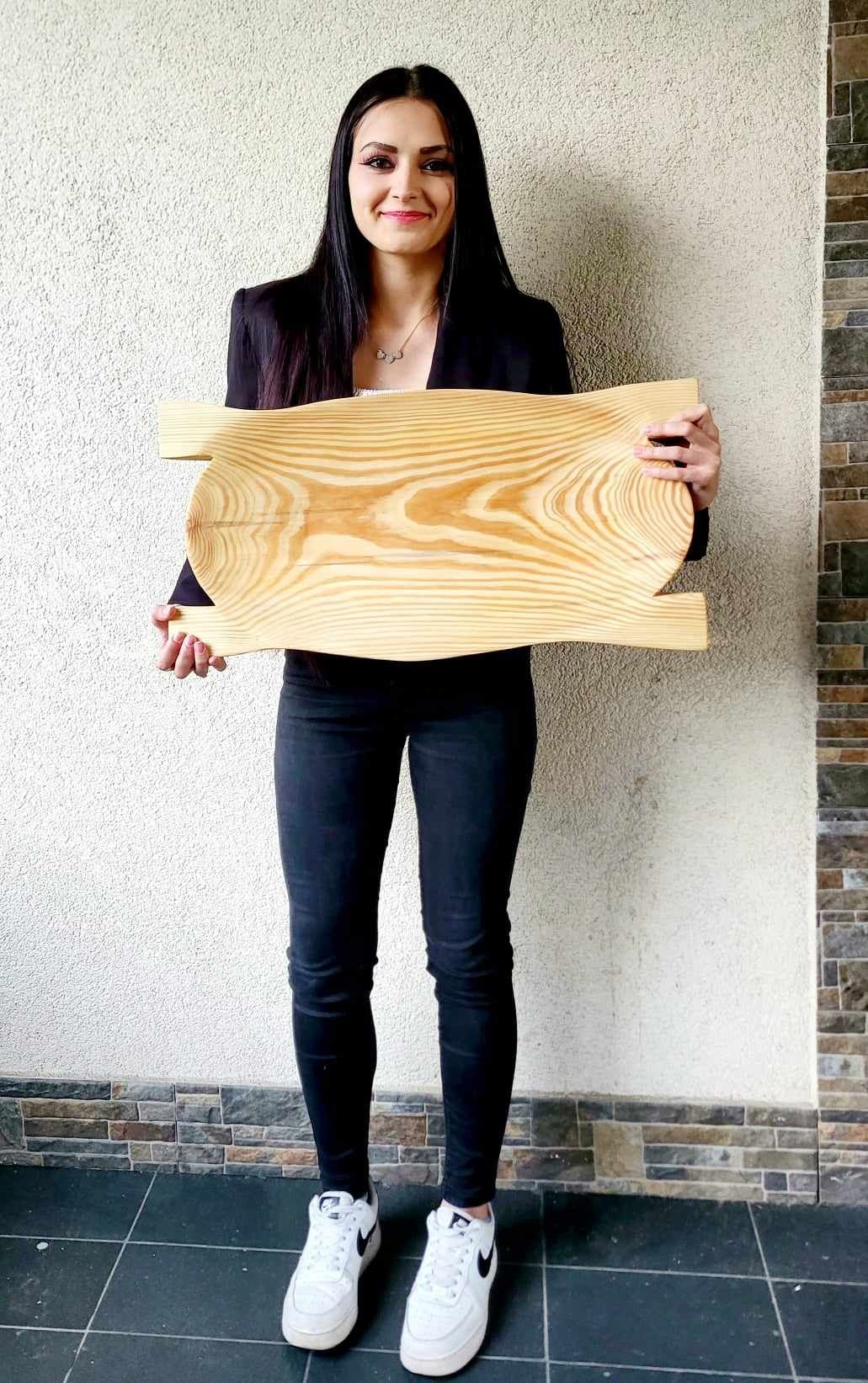 Koryto cateringowe drewniane NIECKA TACA do podawania jedzenia 45 cm