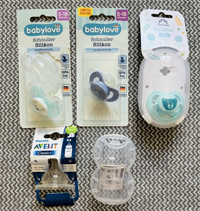 Nuk Avent Babydream Baby love пустышки Германия 0-6 6-18 Пустушки