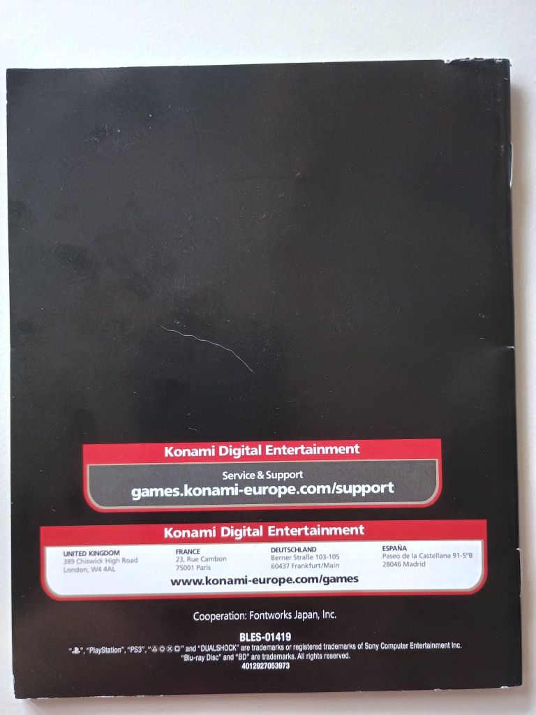 Książeczka (booklet) do Metal Gear Solid HD Collection PS3