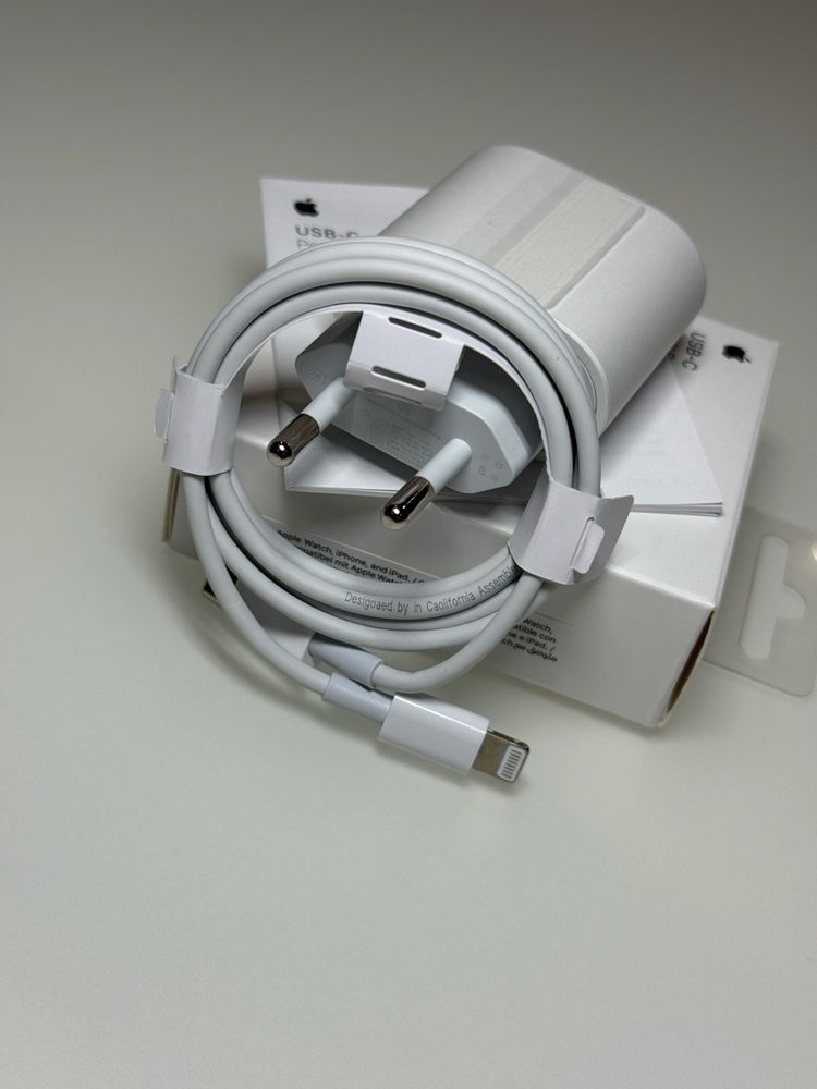 Быстрая 20W оригинальная зарядка США кабель и блок на айфон oem
