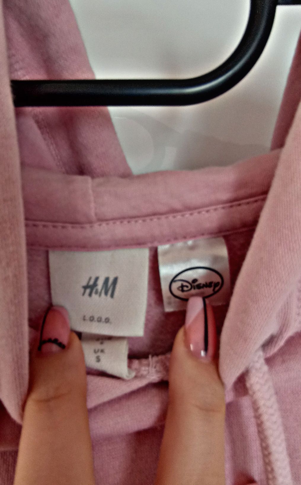 Pudrowo różowa bluza z kapturem Disney H&M