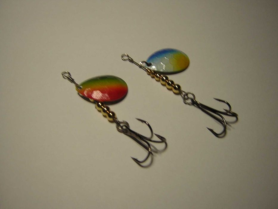 Błystka colorado nikiel tłoczony malowany 5g okoń pstrąg zestaw 2szt