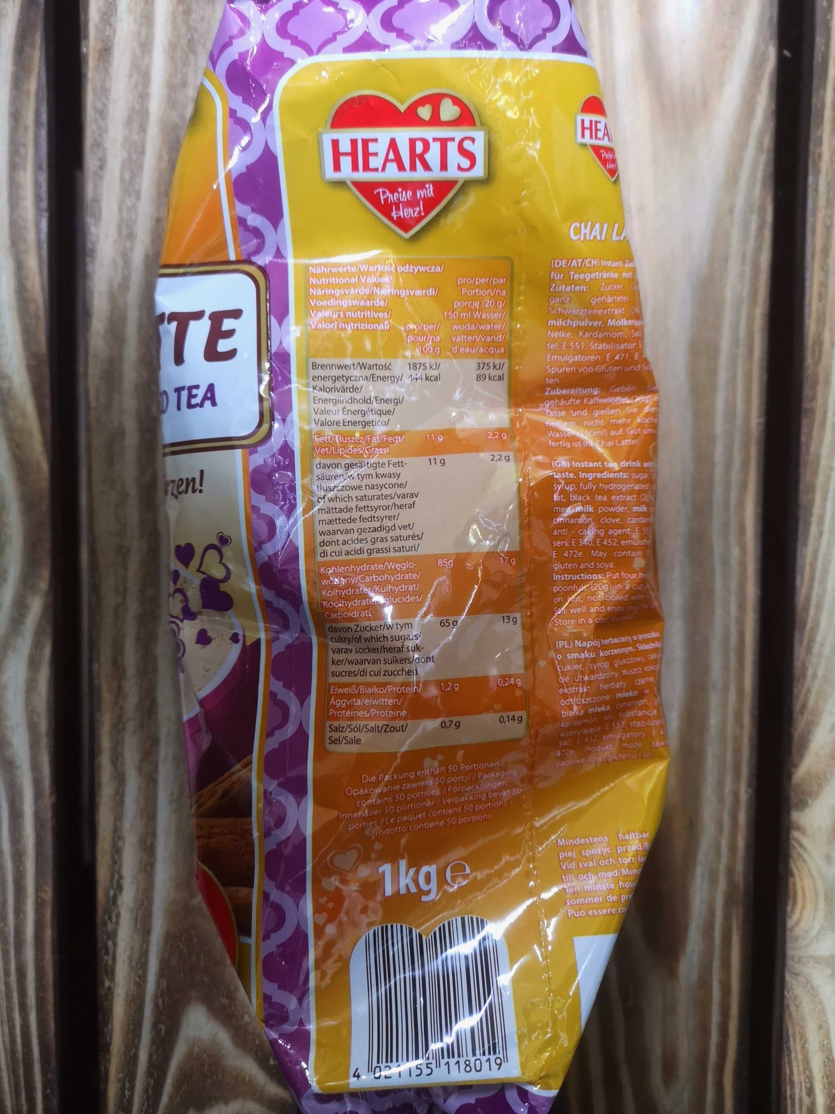 Mleczno korzenny napój herbaciany Chai Latte Indian Tea Hearts 1kg