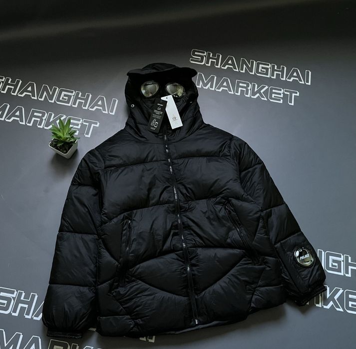 Пуховик чорний куртка Cp company Palace
