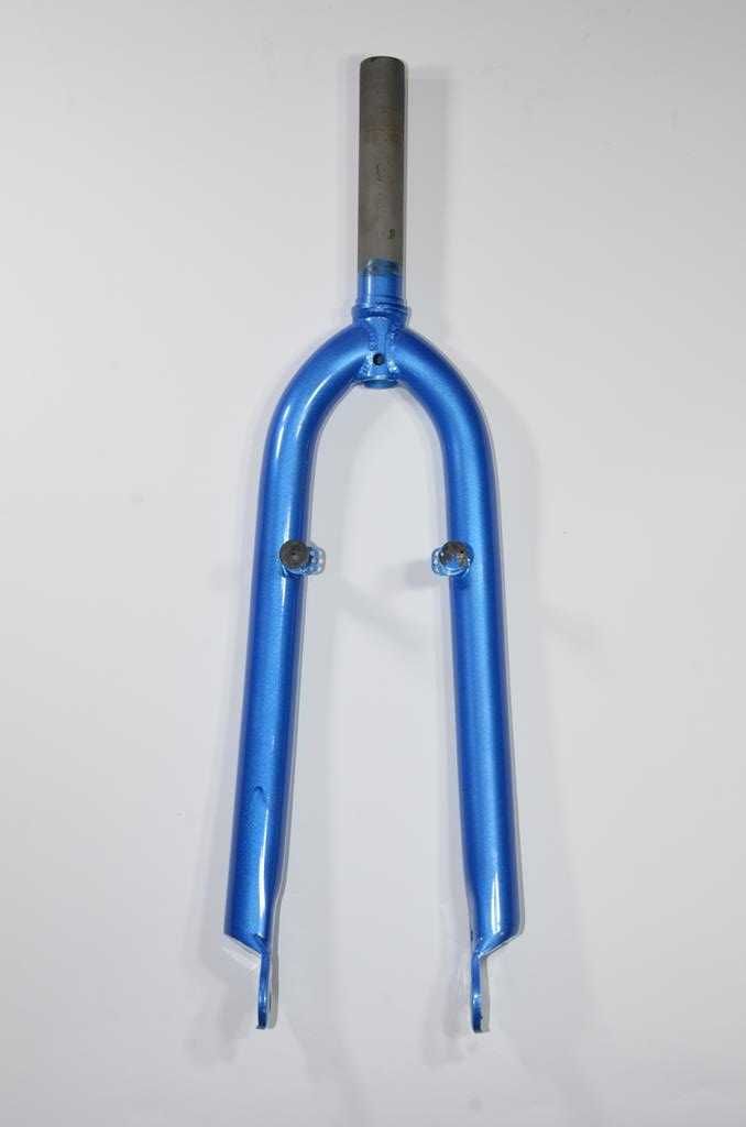 Widelec rowerowy mtb 1" 25,4 koło 24" stalowy solidny niebieski piwot