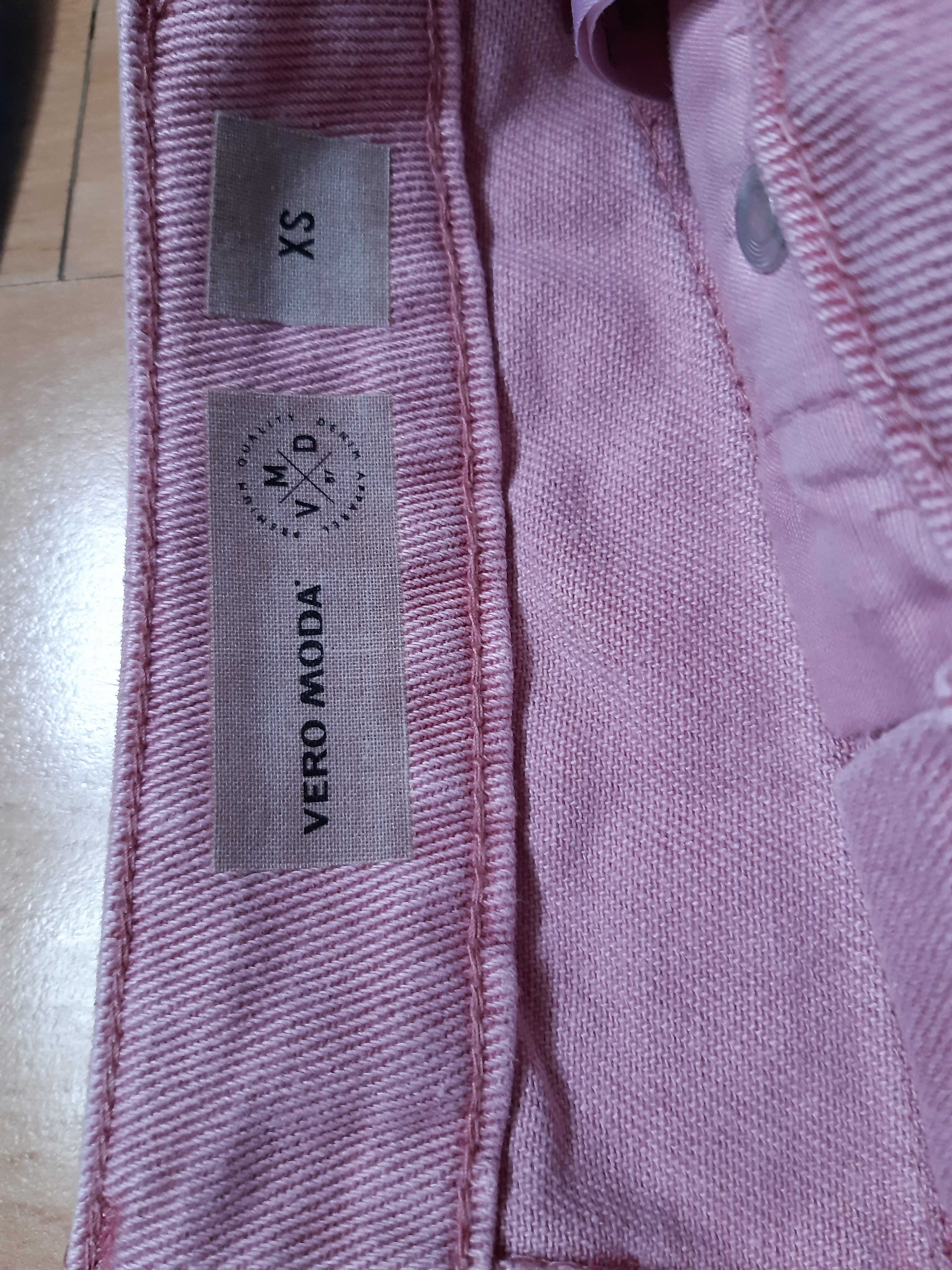 Spódnica jeansowa, XS, 34, różowa, Vero Moda