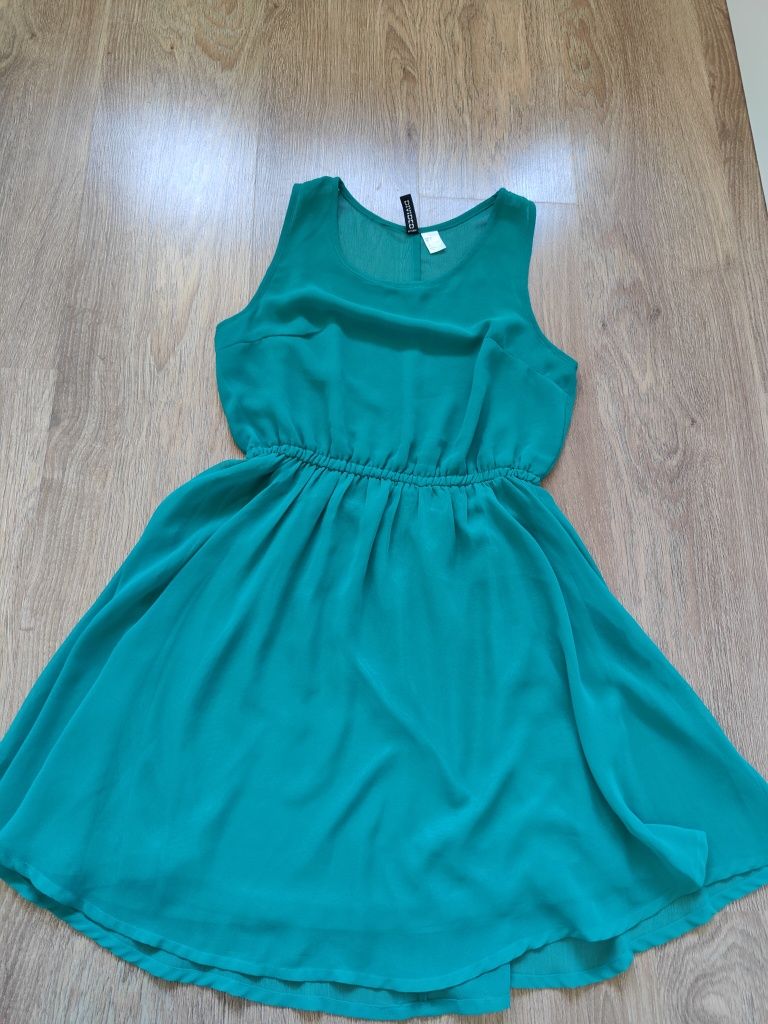 Zielona letnia sukienka h&M