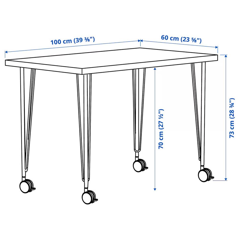 Secretaria Ikea com rodas