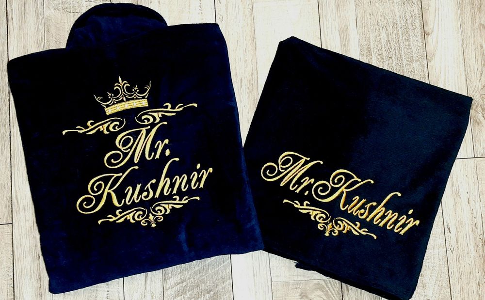 Халаты  с вышивкой. Именная вышивка. Качество