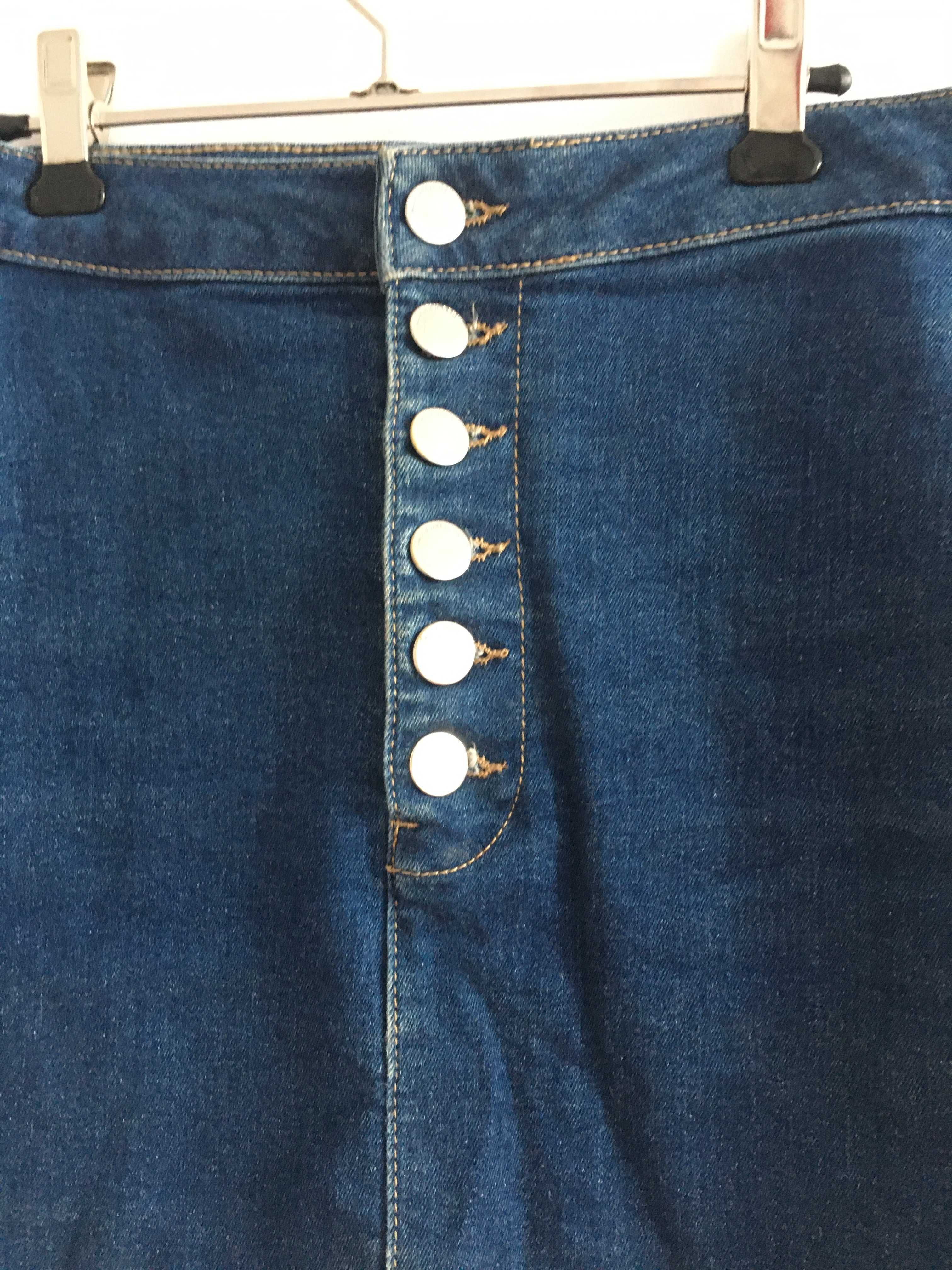 TALLY WEIJL Spódnica jeansowa roz 36, zapinana na 6 guzików