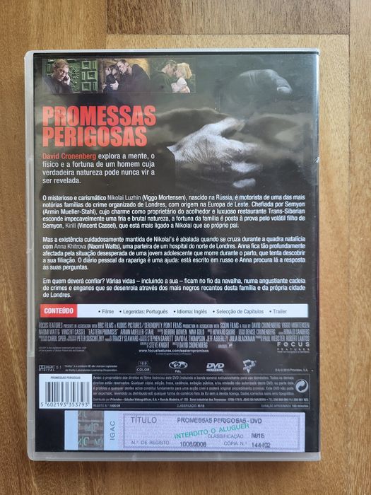 Filme DVD | Promessas Perigosas - Eastern Promisses