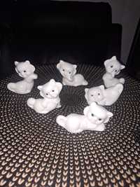 Porcelanowe kotki-zestaw