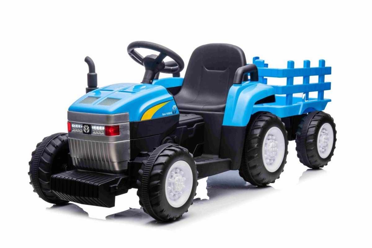 Traktor Z Przyczepą na akumulator New Holland T7