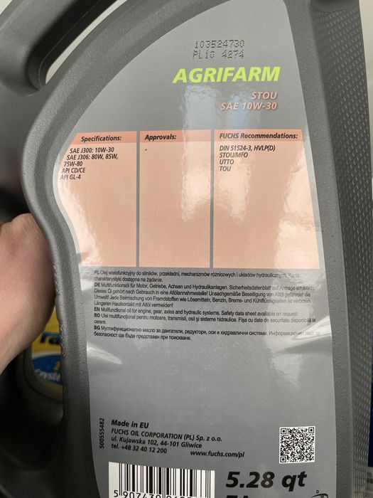 Oleje Fuchs Agrifarm Mot 15w-40