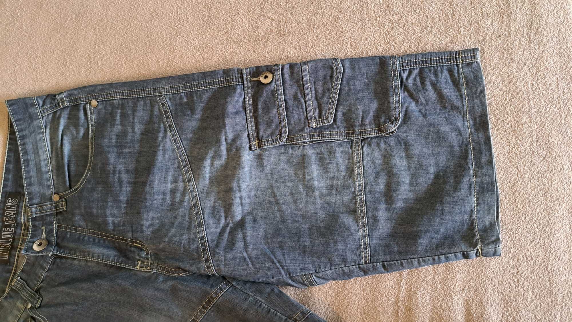 Męskie krótkie spodenki dżinsowe, jeans, rozmiar 32