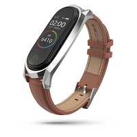 Pasek skórzany Herms do Xiaomi Mi Band 5 / 6 Brown