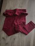 Bordowe legginsy dziewczęce w rozmiarze 74/80 cm