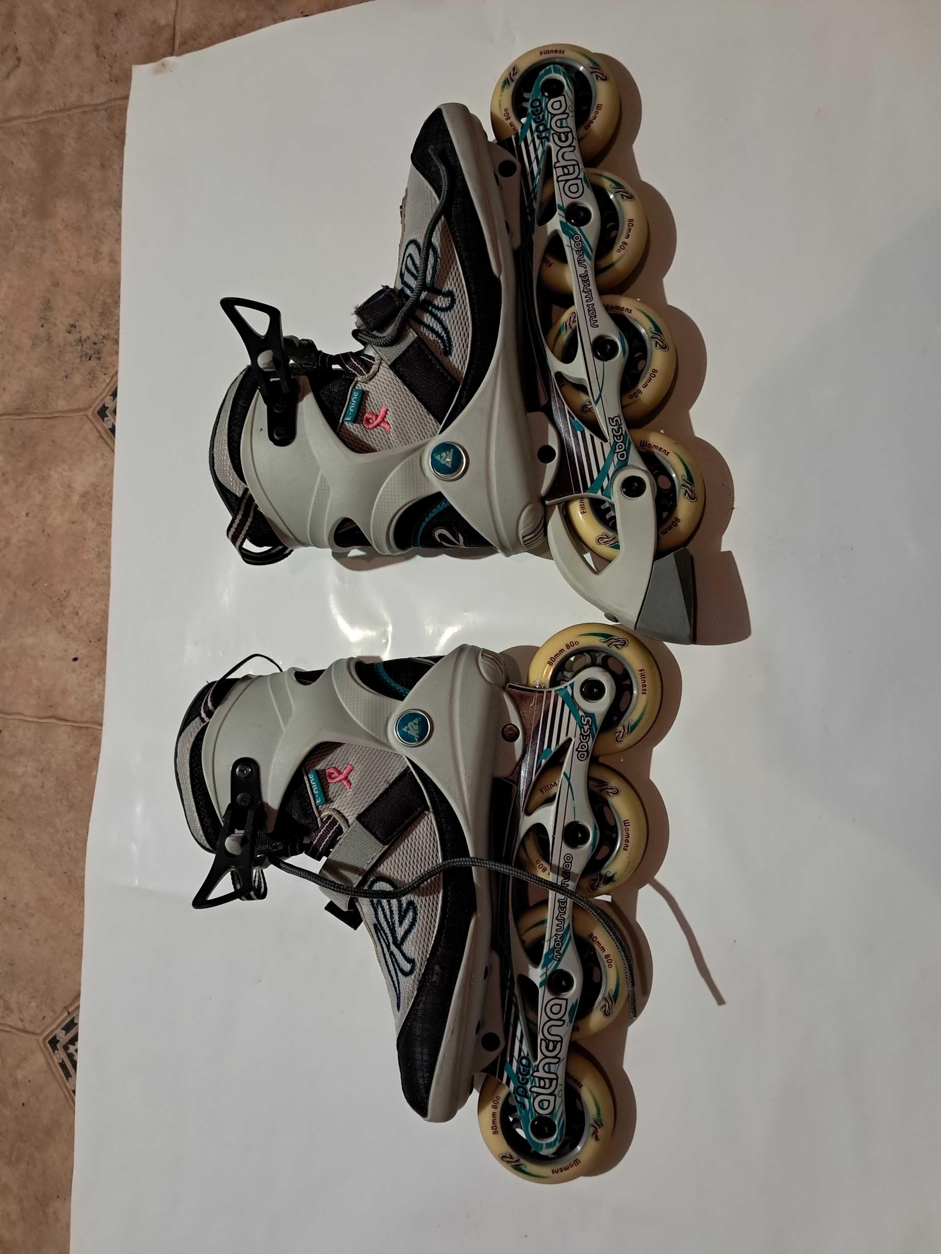 Rolki K2 ATHENA 80 rozmiar 39,5. dł wkładki 25,5 cm