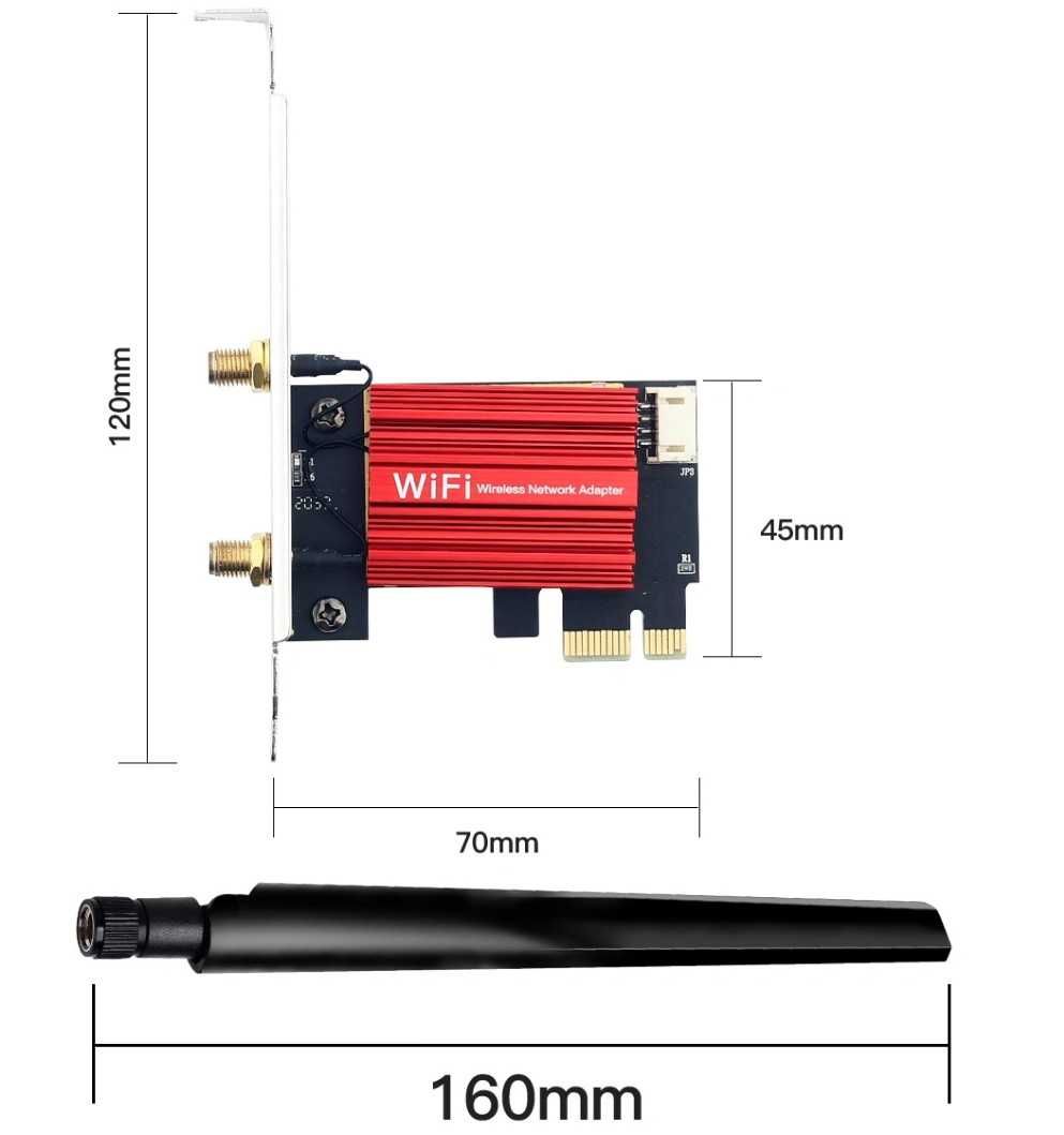 WiFi 5 / Bluetooth 4.0 - Bezprzewodowa karta sieciowa PCI-E  NOWA