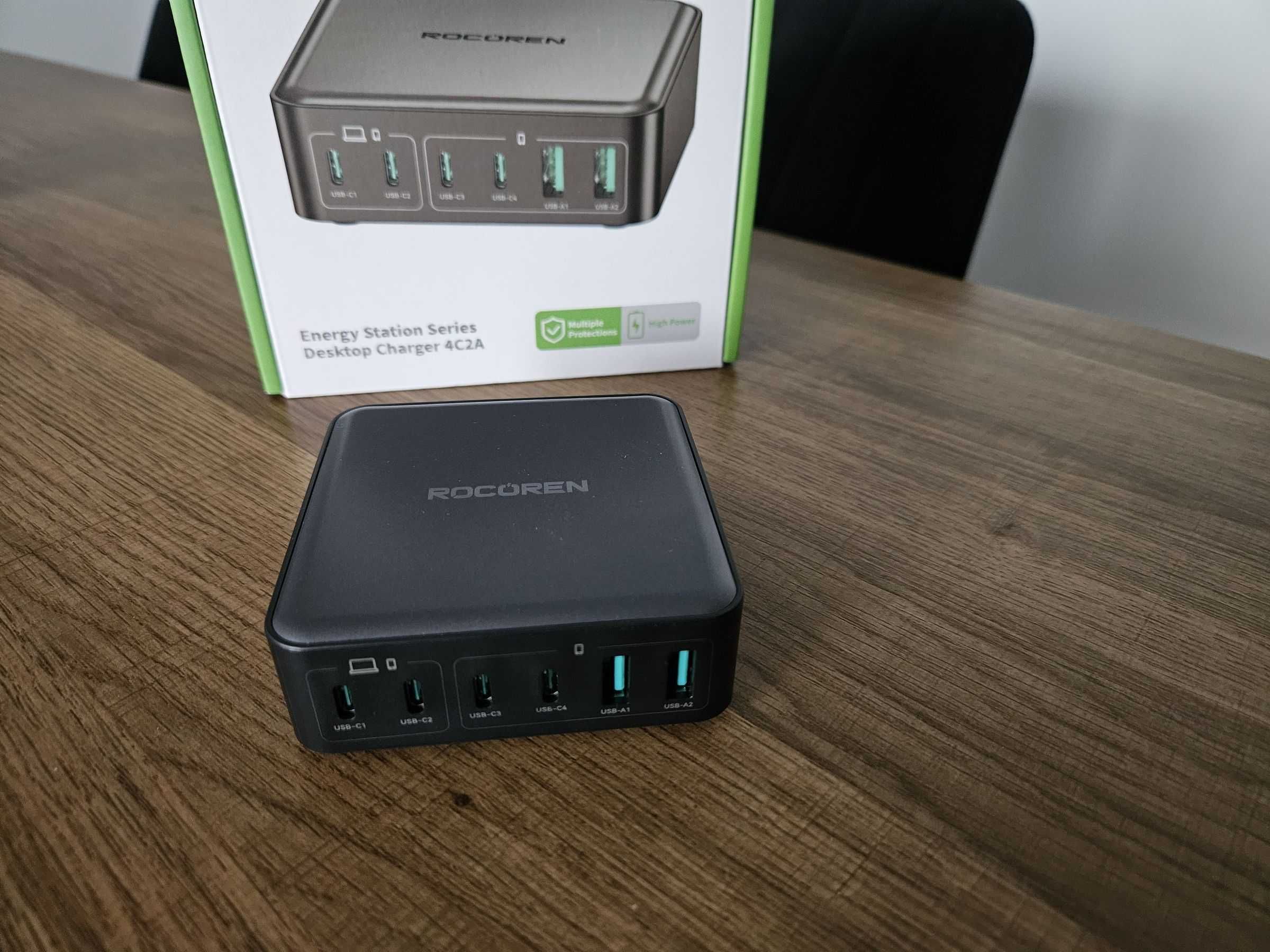 Nowa ładowarka Rocoren 4xUSB-C 2x-USB 270W