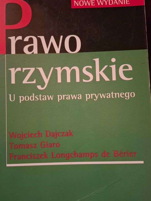 Prawo rzymskie.  Dajczak, Giaro, Longchamps de Berier
