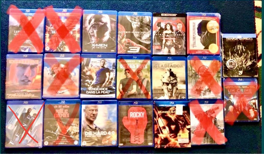 Bluray e 4K ver fotografias Vários Filmes Alguns ainda selados Nacionais e Importados Blu-ray e Dvd + Info