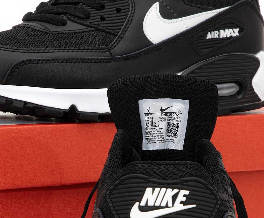 Кросівки Nike Air Max 90 Classic Black/White premium
