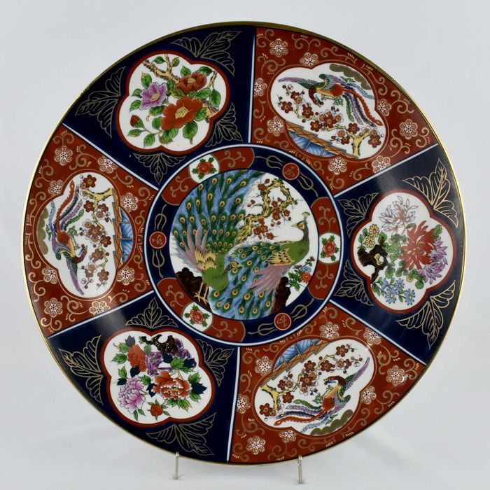 Grande prato porcelana do Japão, decoração Imari, 2ª metade séc. XX