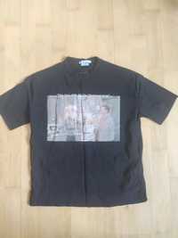 Bawełniany t-shirt czarny z nadrukiem friends Zara 36 s
