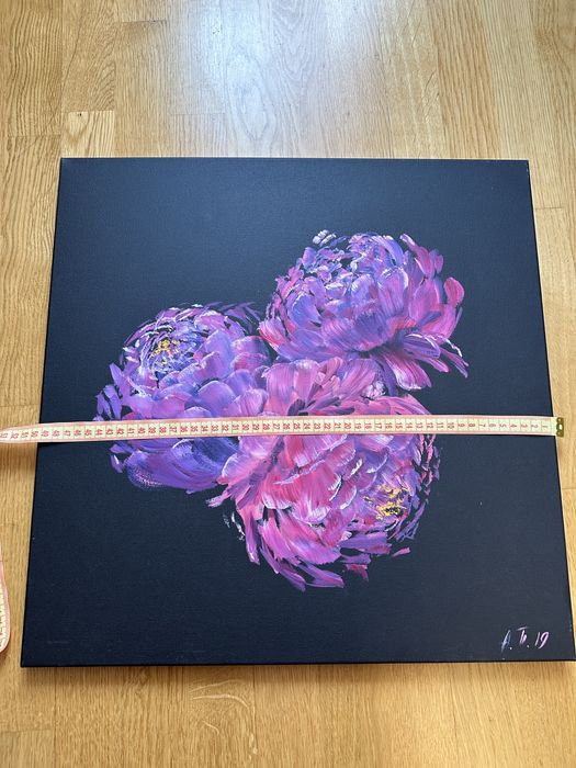 Картина Пиони холст масло 50/50