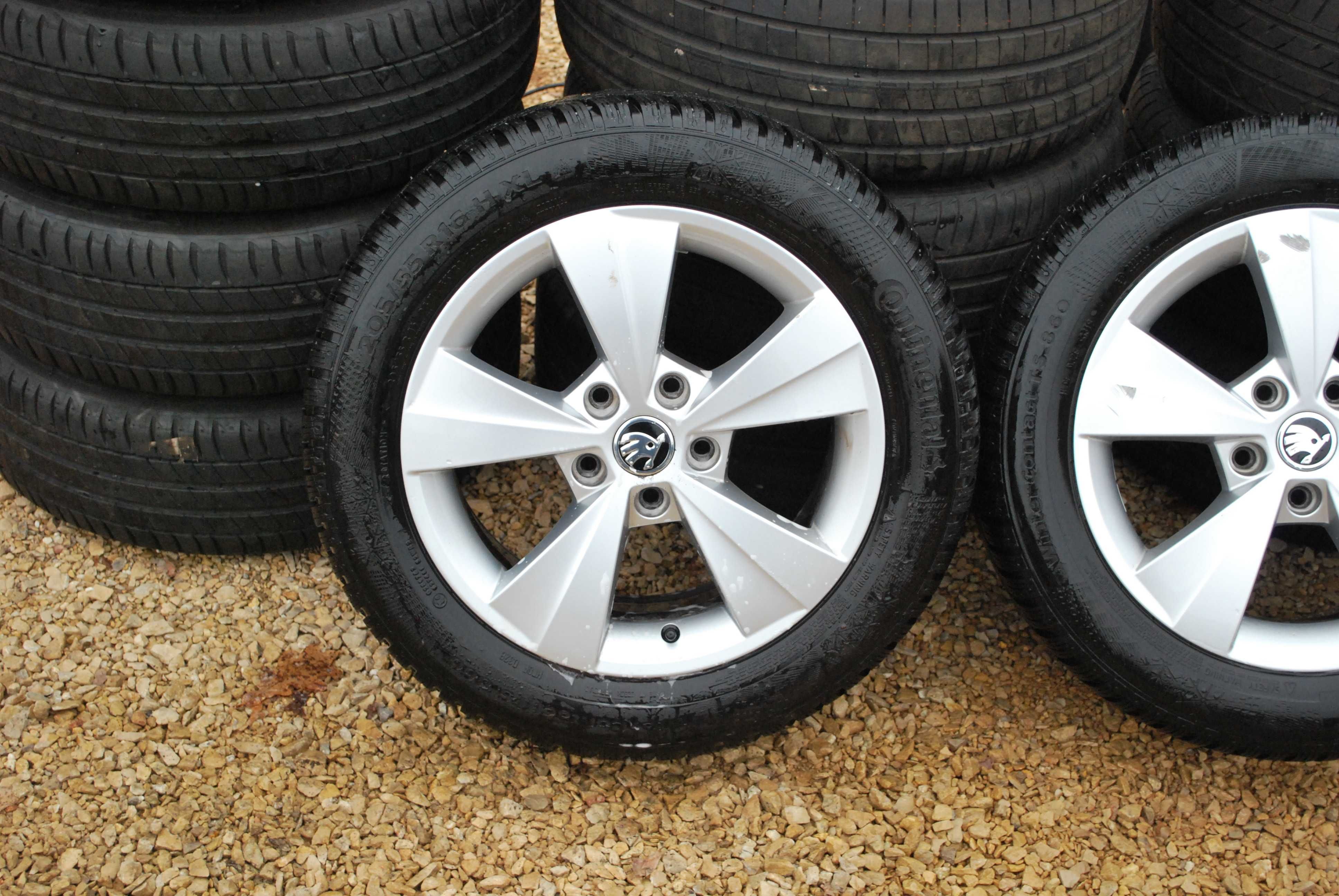 Koła 205/55 R16 5x112 Alufelgi + opony zimowe 6mm Skoda Octavia Scala