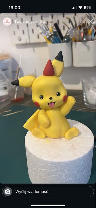 Pikachu z masy cukrowej dekoracja z masy cukrowej