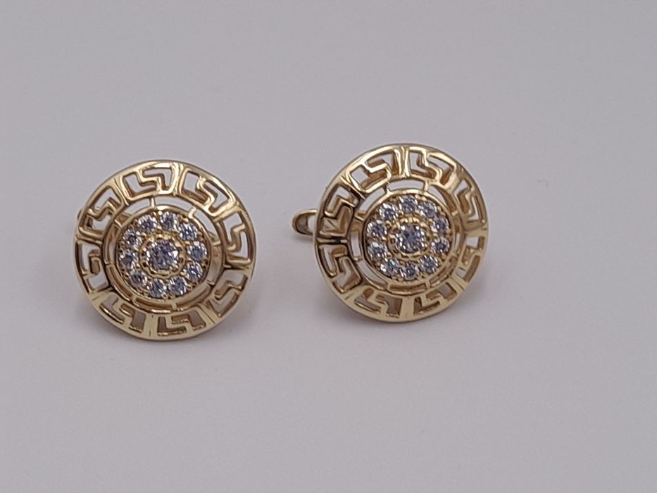 Kolczyki pozłacane 14 k Xuping  grecki wzór