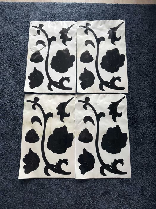 Naklejka ścienna IKEA SLATTHULT KALOU czarne kwiaty