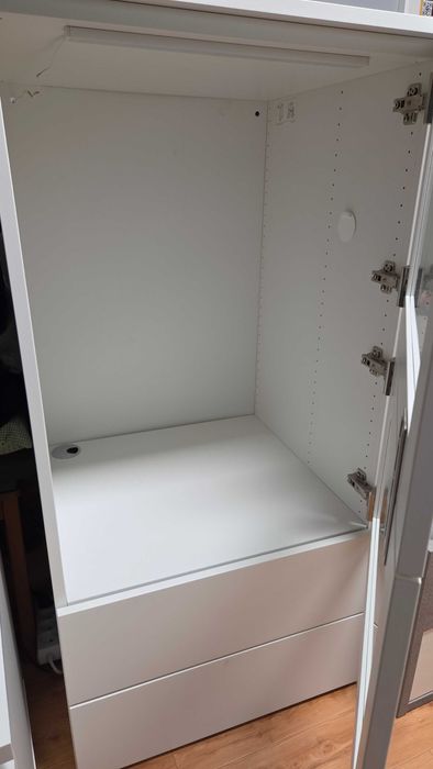 Szafka, szafa,komoda, regał,witryna  biała Ikea +oświetlenieled OKAZJA