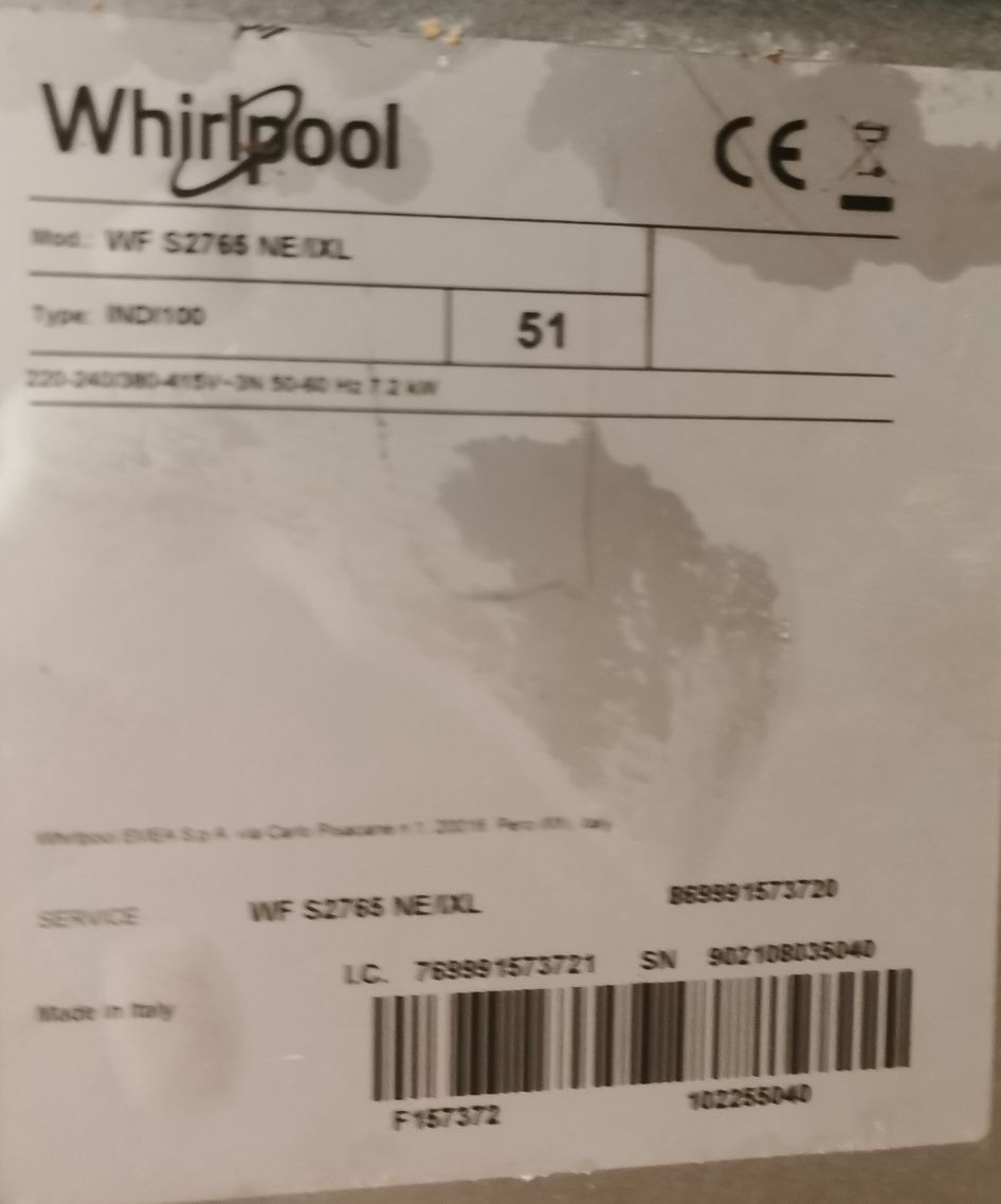 Płyta Whirpool połowa sprawna