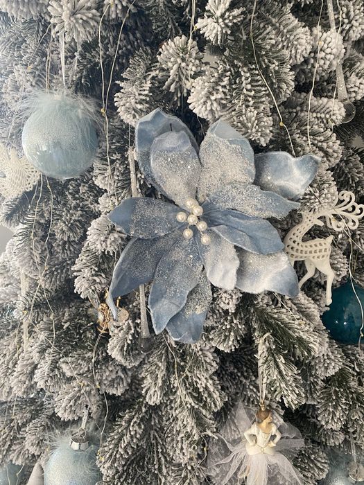 Квіти на ялинку, прикраси на ялинку