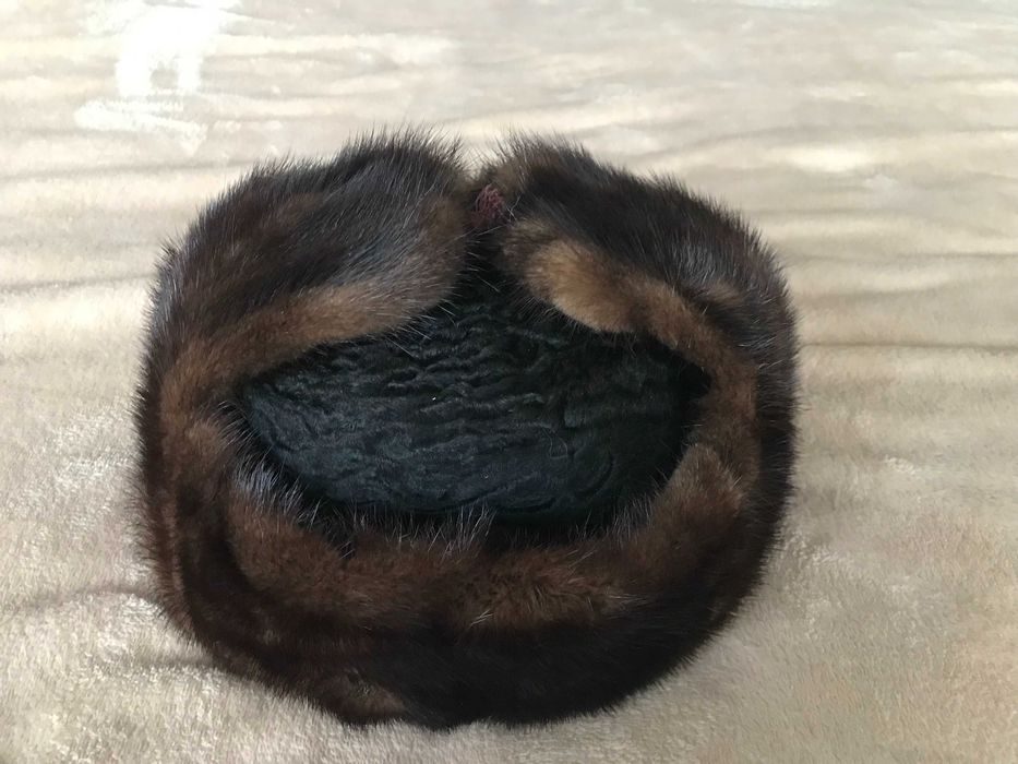 Винтажная шапка Норка-Каракуль комбинированая, практически новая.