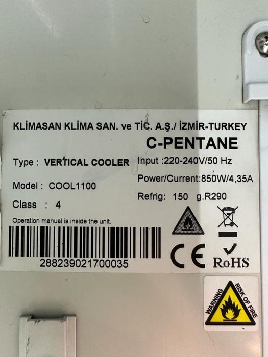 Duża 124 cm Chlodziarka lodówka Metalfrio 1100 l