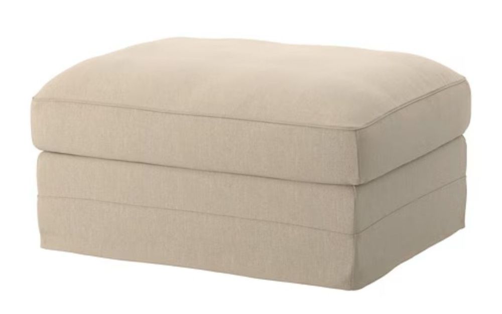 GRÖNLID Pokrycie podnóżka ze schowkiem, Sporda naturalny