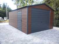 Garaż blaszany 4x6 . Premium. Filc. Drewnopodobny. Producent