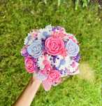 Flower box wosk sojowy bukiet kwiaty prezent