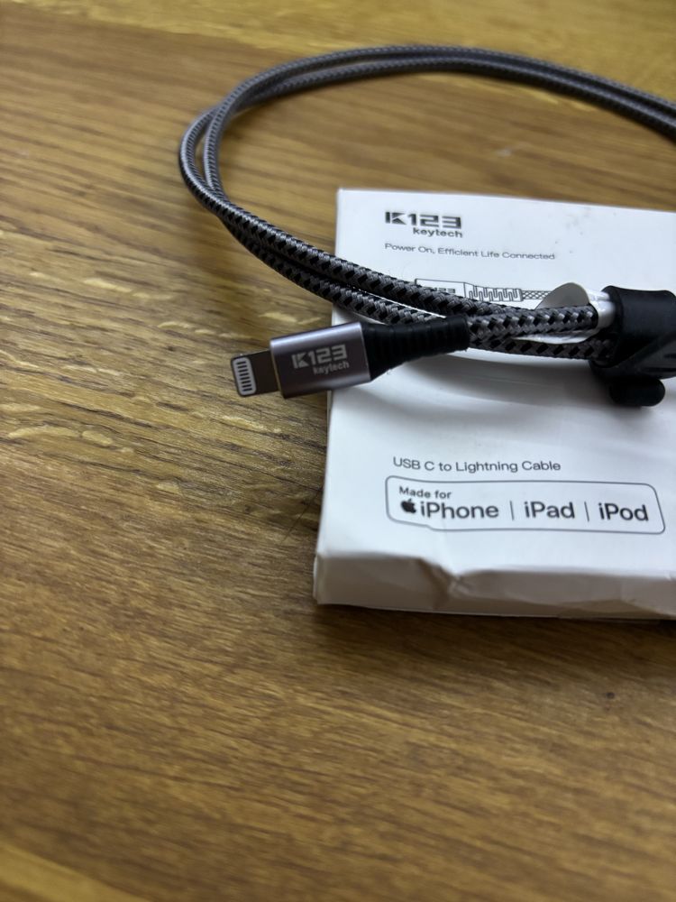Kabel przewod usb C lightning MFi do iphone ipad ipod 1m