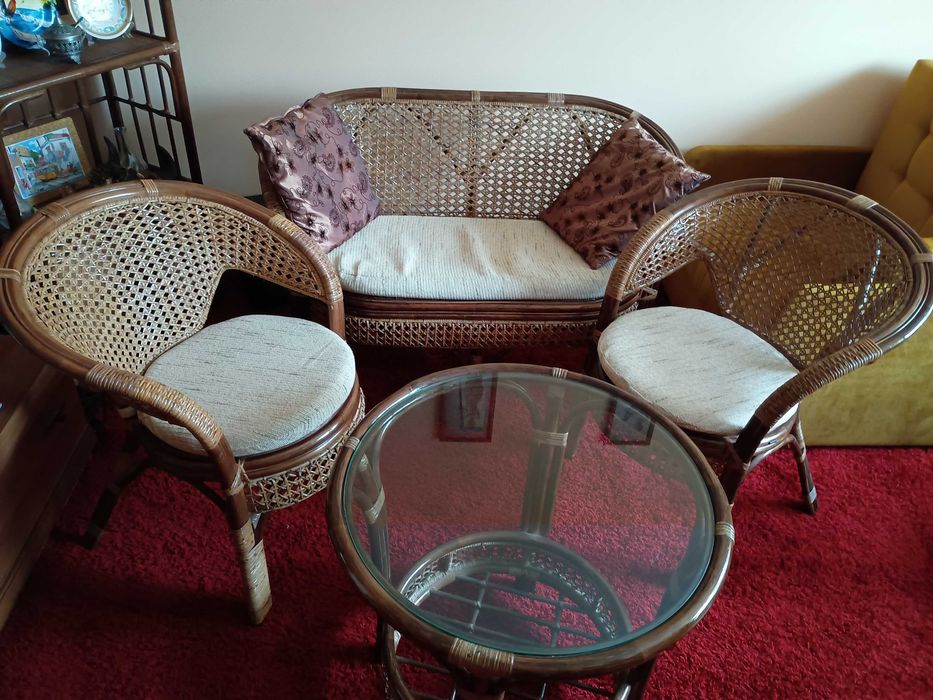 Komplet mebli rattanowych