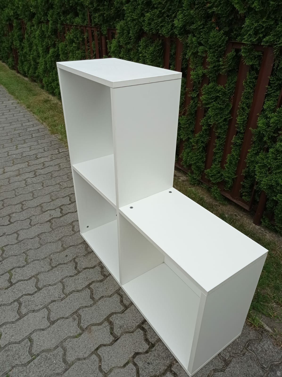 Biały ciężki regal - plyta mdf wymiar 107x107