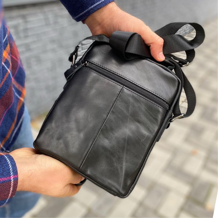 Чоловіча сумка шкіряна чоловіча натуральна кожа барсетка месенджер
