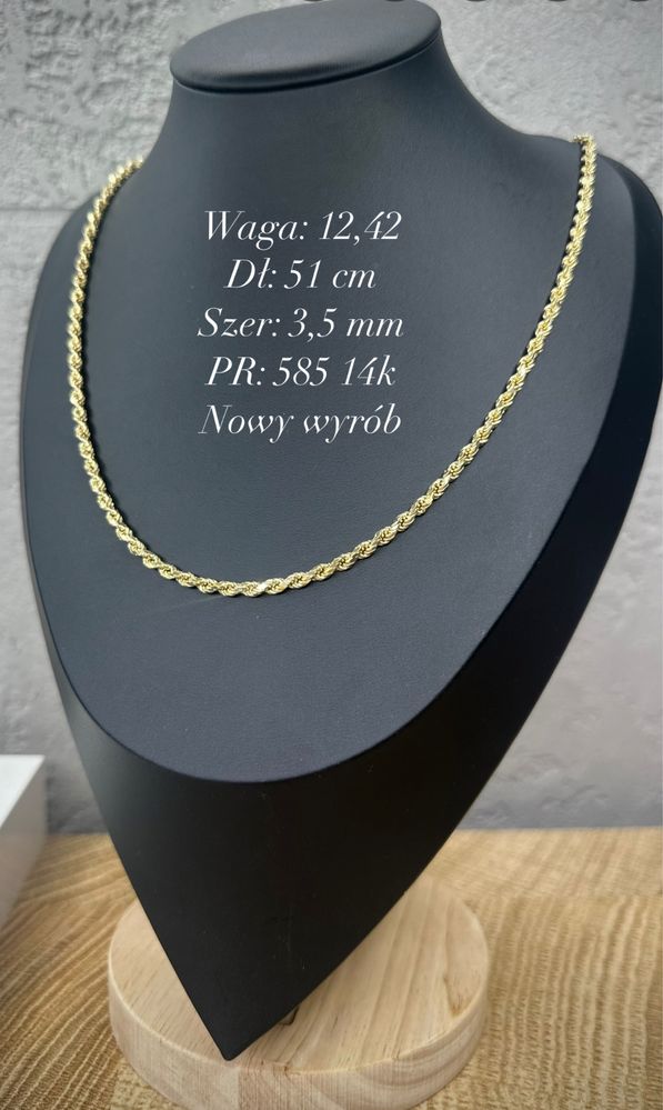 Złote łańcuszki idealne na prezent