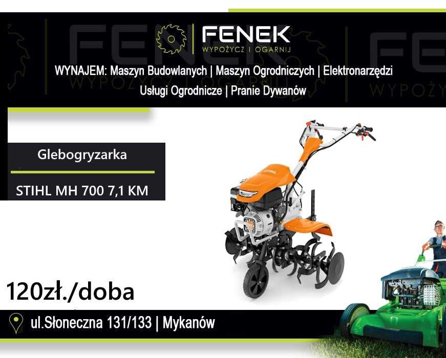 Glebogryzarka STIHL MH700 7,1KM Wypożyczalnia