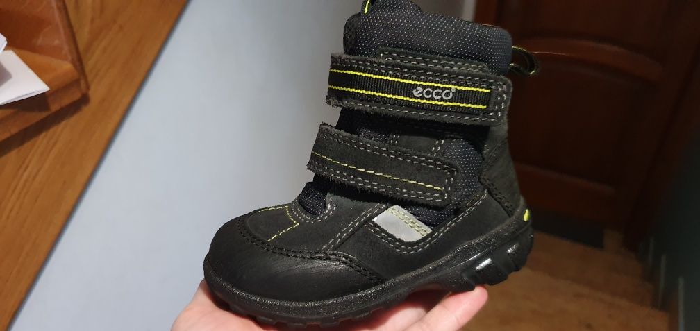 Kozaki Ecco Skóra  r 22 jak nowe dł.wkł 13,5cm Gore tex