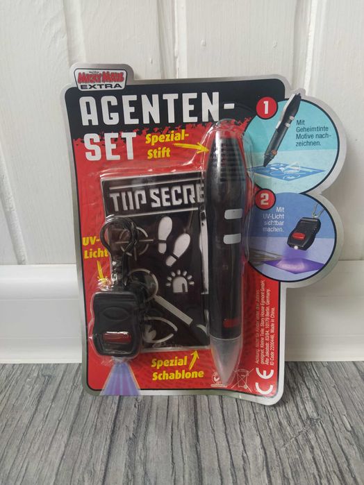 Nowa zabawka czarny długopis szpiegowski lampka UV szablon